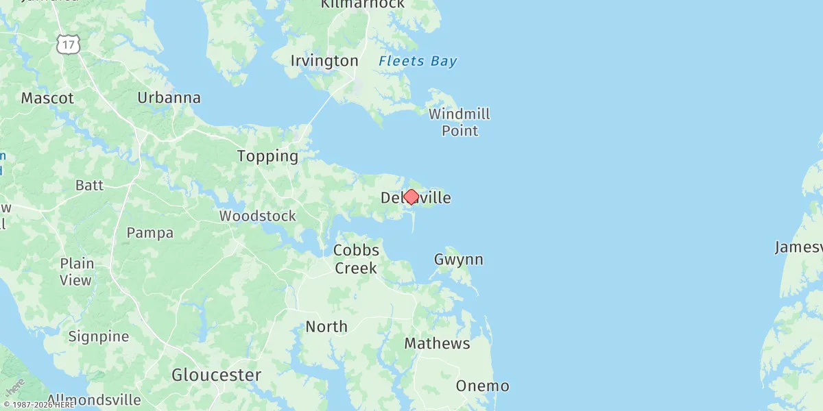 Map preview for Jackson Creek, Deltaville