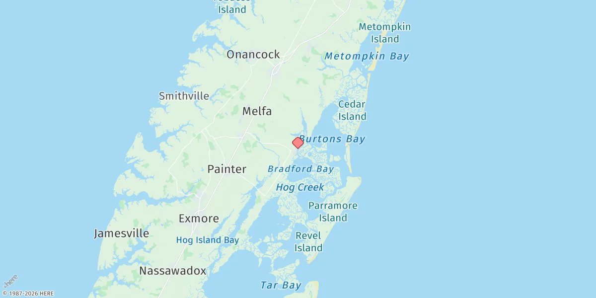Map preview for Wachapreague, Wachapreague Channel