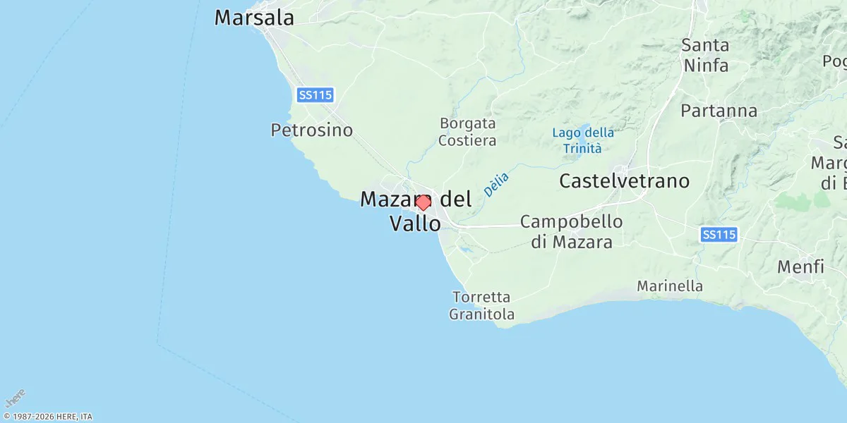 Map preview for Mazara Del Vallo