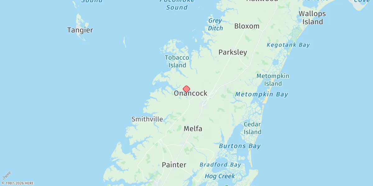 Map preview for Onancock, Onancock Creek
