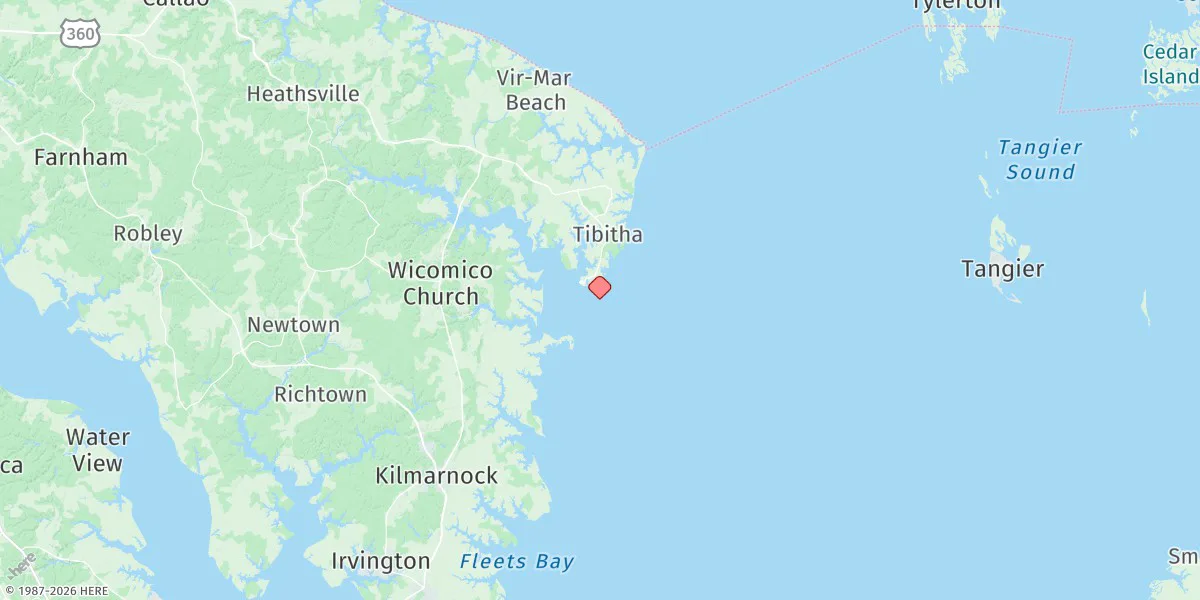 Map preview for Great Wicomico River Light
