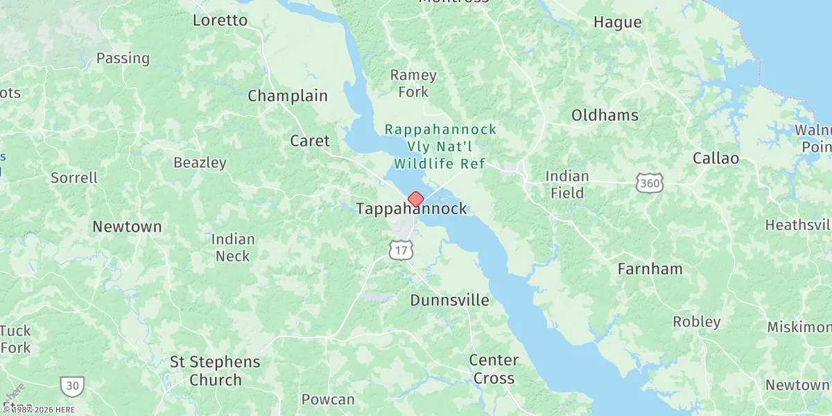 Map preview for Tappahannock