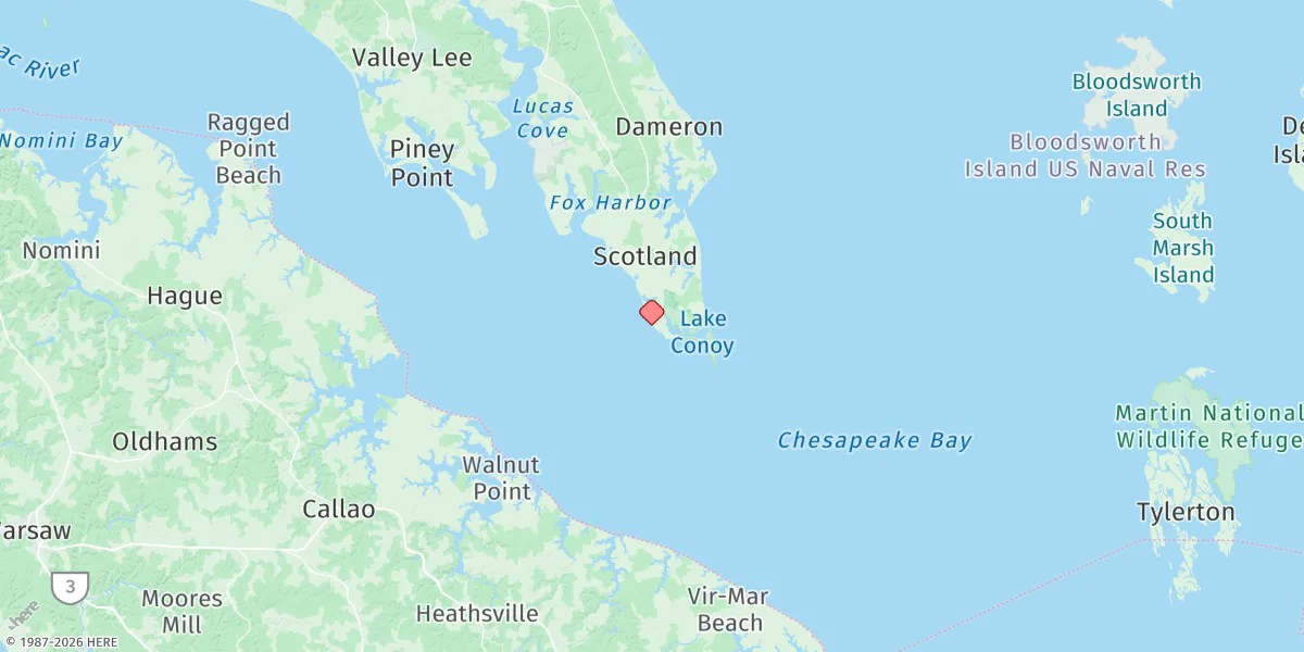 Map preview for Cornfield Harbor, Md.