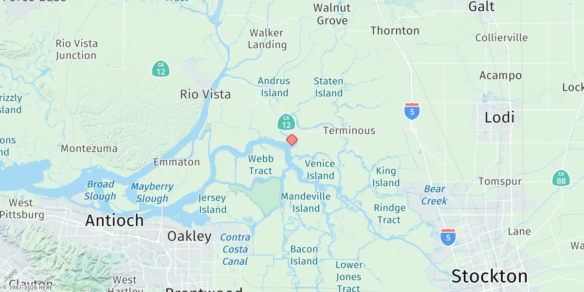 Map preview for Korths Harbor, San Joaquin River