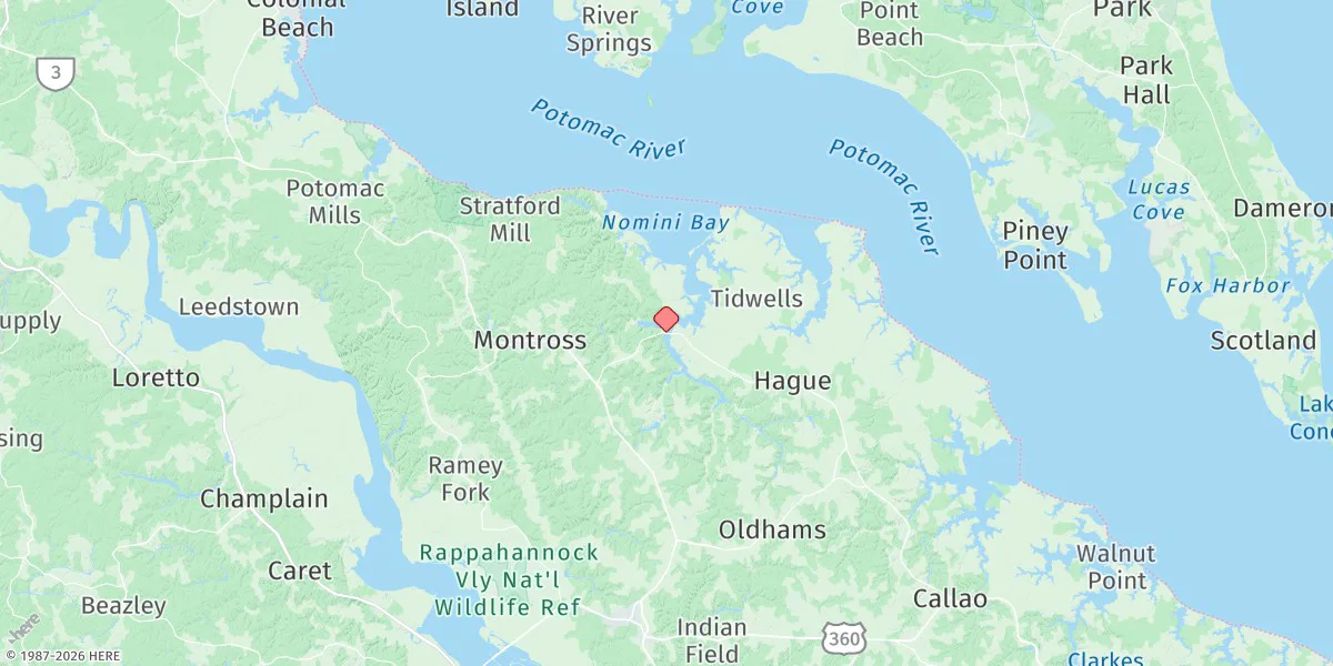 Map preview for Mount Holly, Nomini Creek, Va.