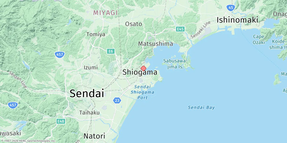 Map preview for Sendai-shiogama (Minatobashi)