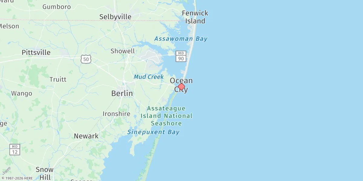 Map preview for Ocean City (Fishing Pier)