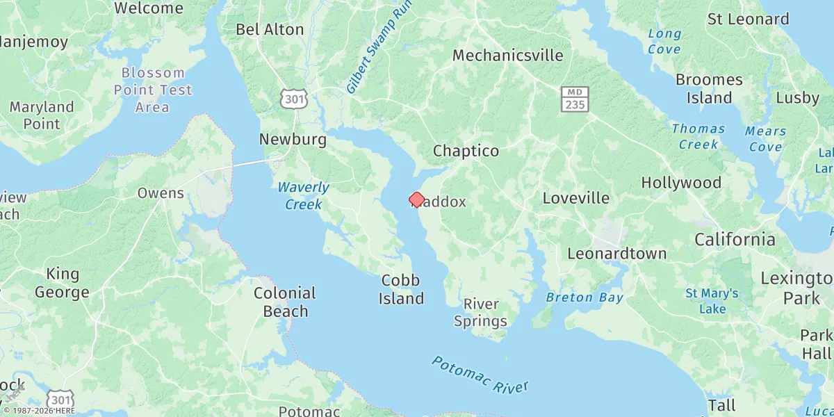 Map preview for Mills Point (South Of), Wicomico Riv., Md.