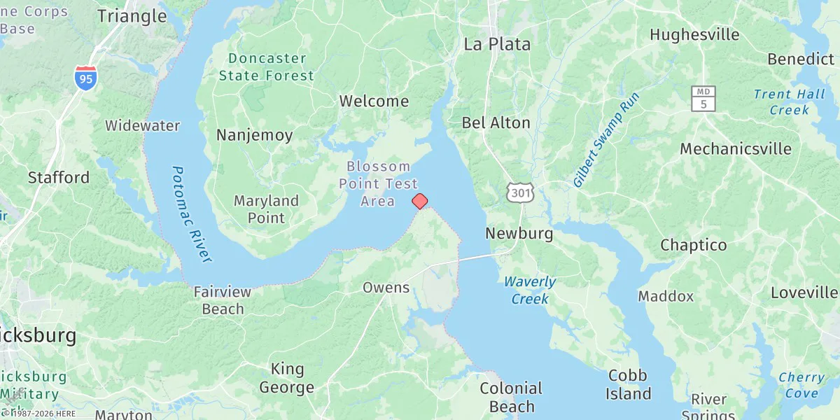Map preview for Mathias Point, Va.