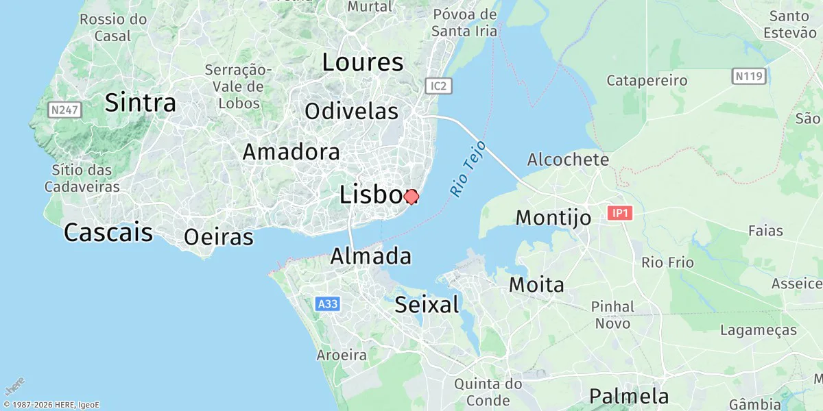 Map preview for Lisbon
