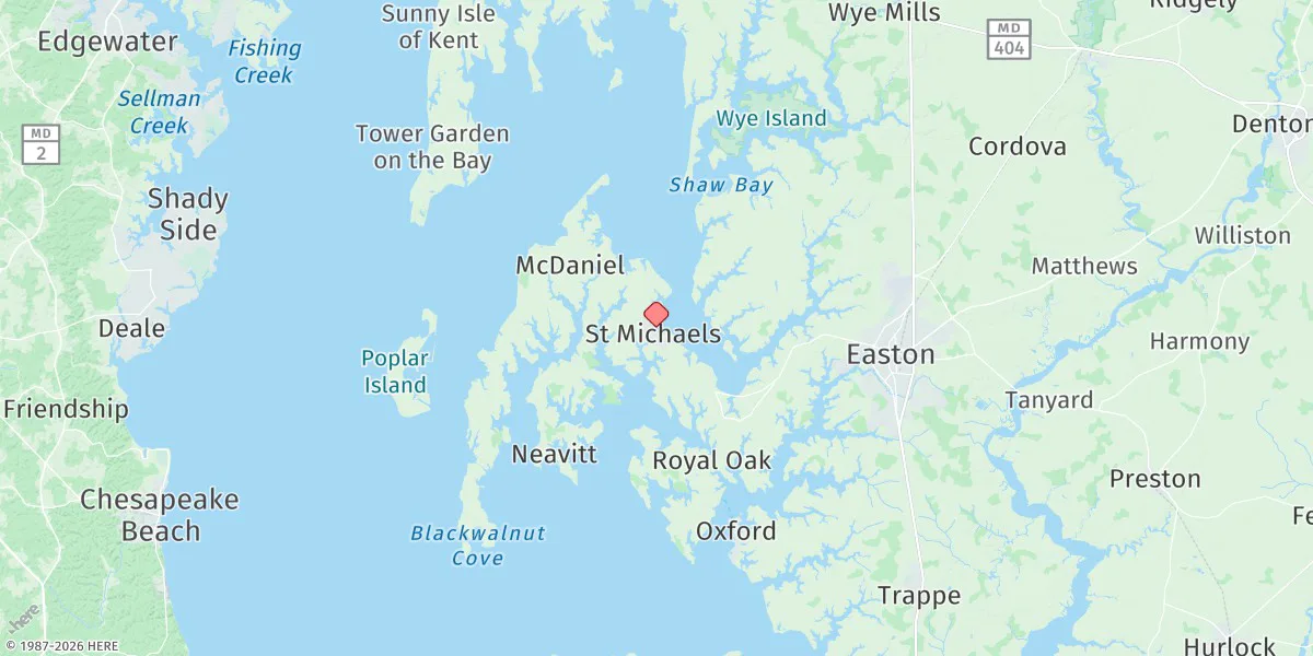 Map preview for St. Michaels, Miles River