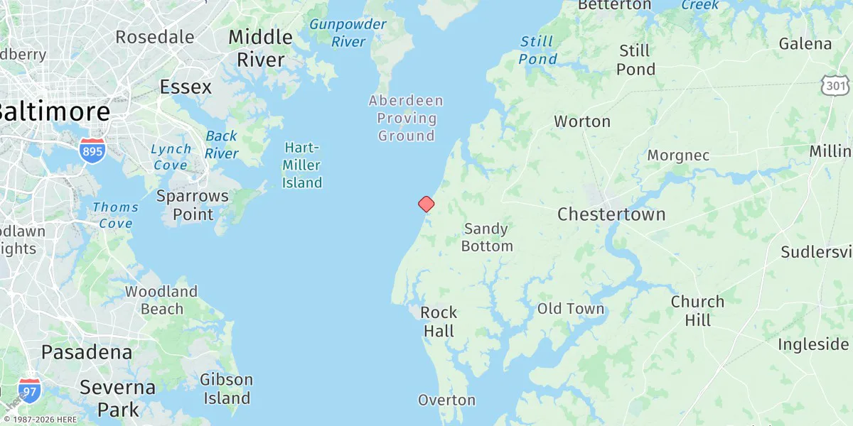 Map preview for Tolchester Beach
