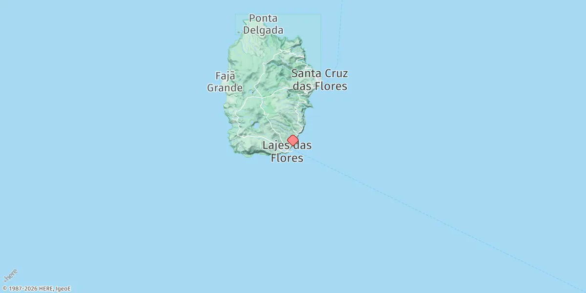 Map preview for Lajes das Flores