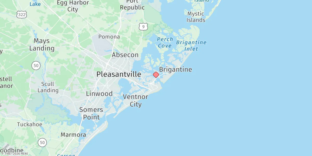 Map preview for Absecon Channel, State Route 87 Bridge