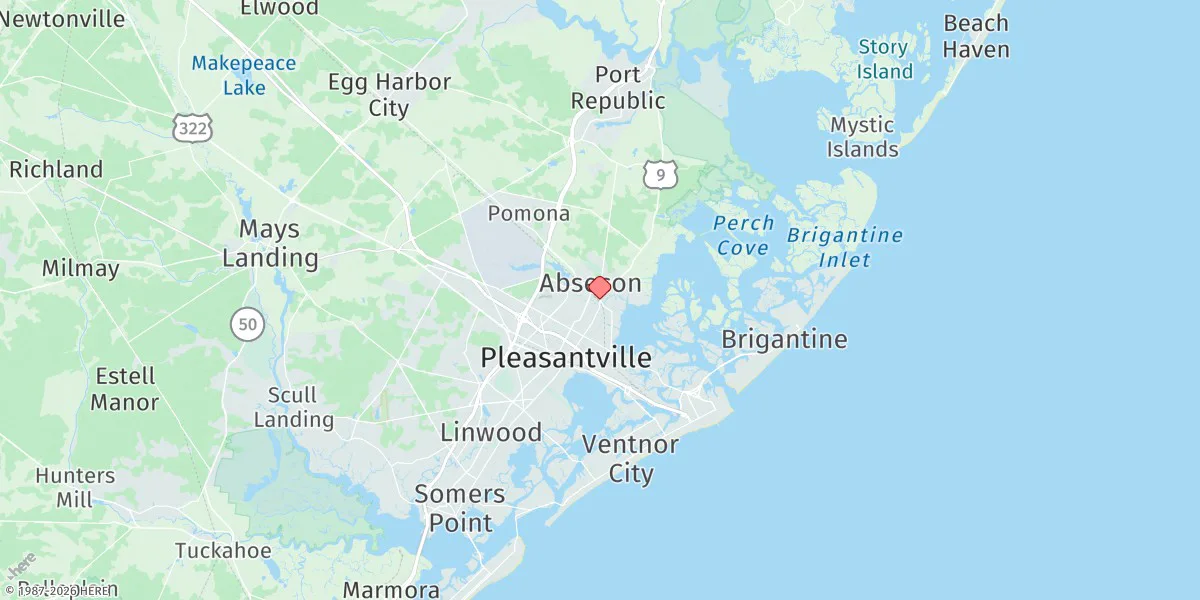 Map preview for Absecon, Absecon Creek, U.s. Hwy. 30 Bridge