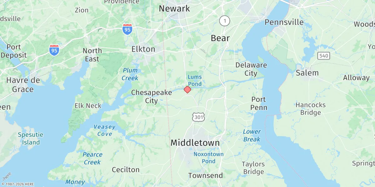 Map preview for Summit Bridge, Delaware