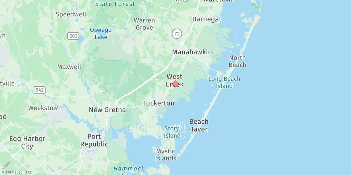 Map preview for West Creek, Westecunk Creek