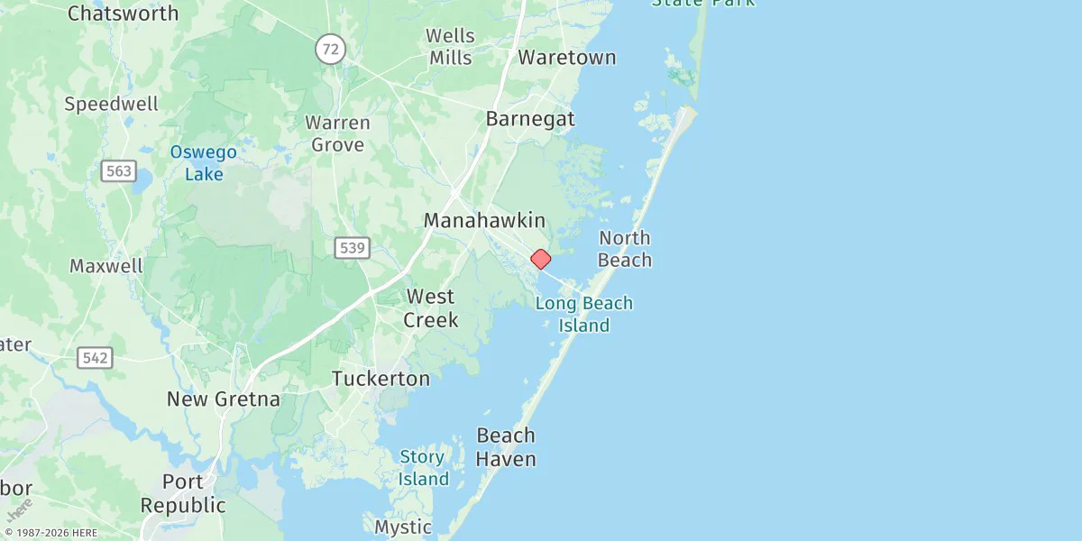 Map preview for Manahawkin Creek