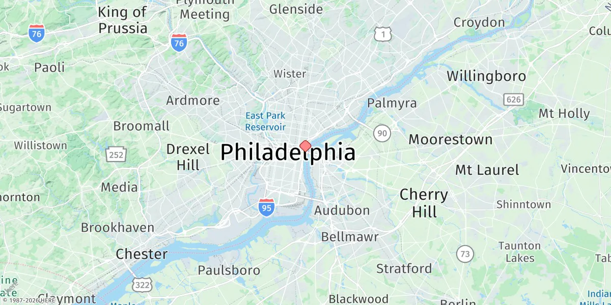 Map preview for Philadelphia, Municipal Pier 11, Pa.