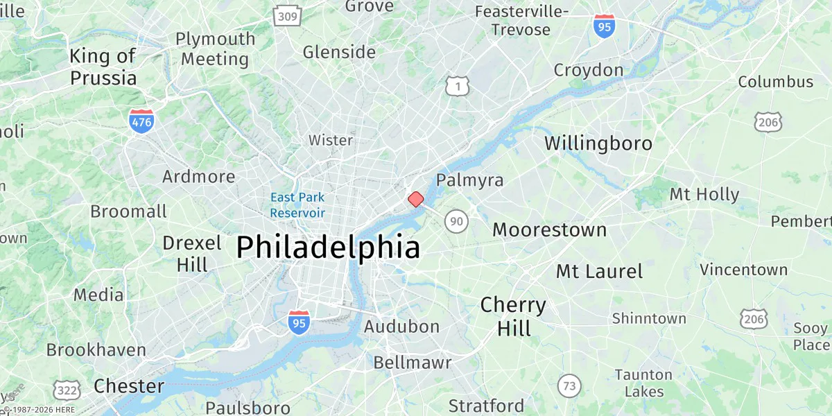 Map preview for Bridesburg, Philadelphia, Pa.