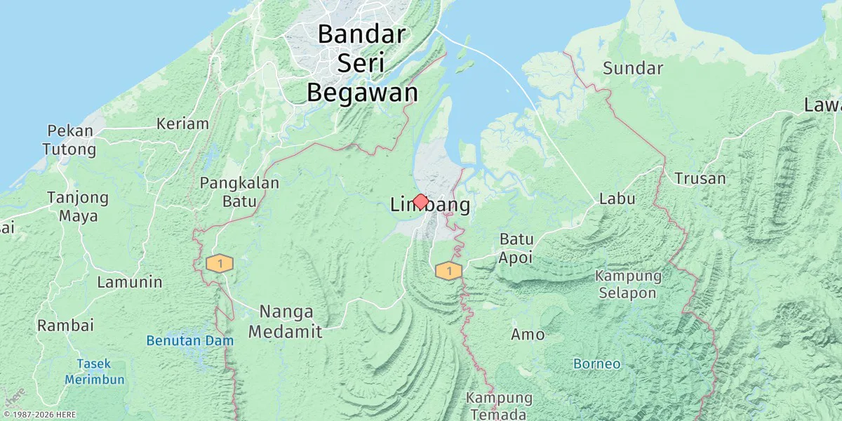 Map preview for Bandar Limbang