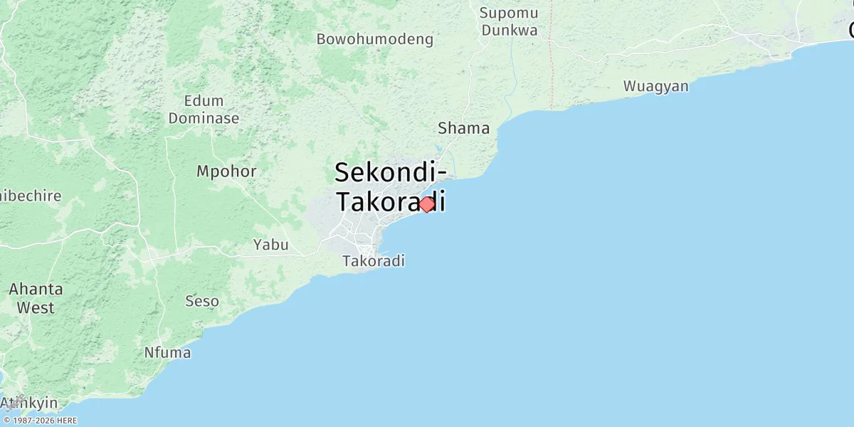 Map preview for Sekondi