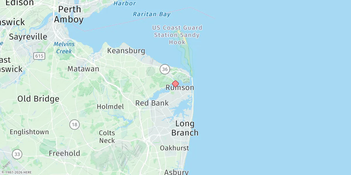 Map preview for Oceanic Bridge, Navesink River