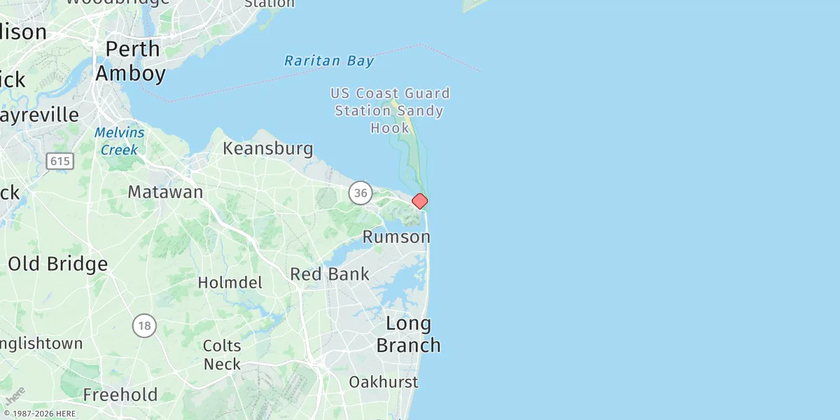 Map preview for Highlands, Route 36 Bridge