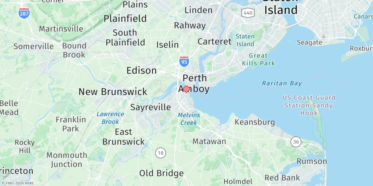 Map preview for South Amboy