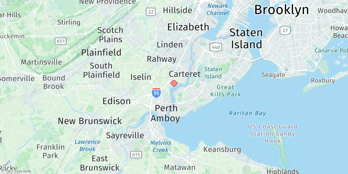 Map preview for Port Reading, Arthur Kill