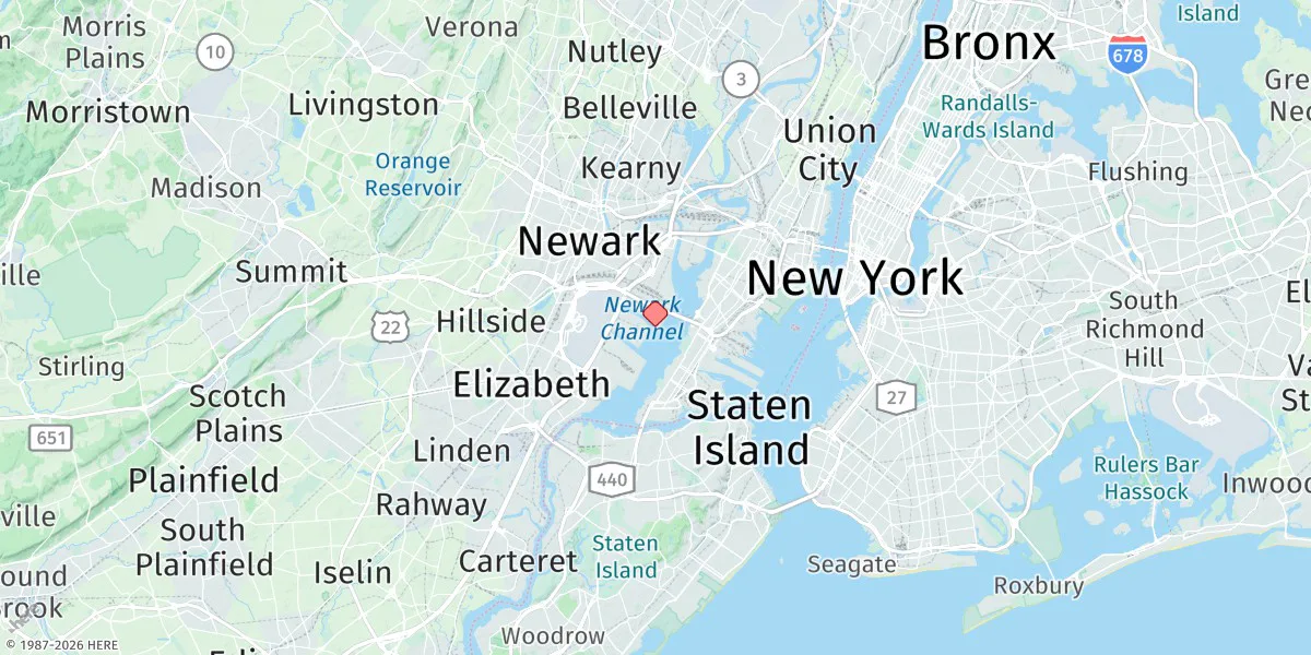 Map preview for Port Newark Terminal