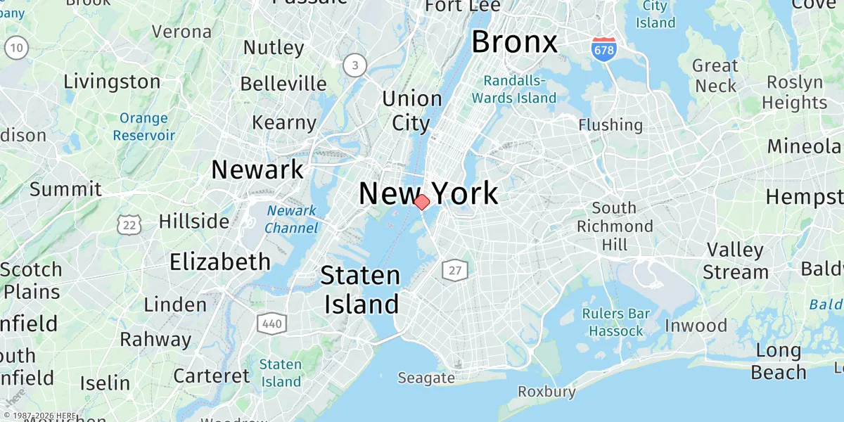 Map preview for New York (The Battery)