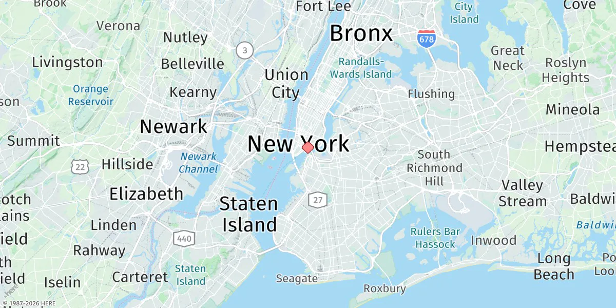 Map preview for Brooklyn Bridge