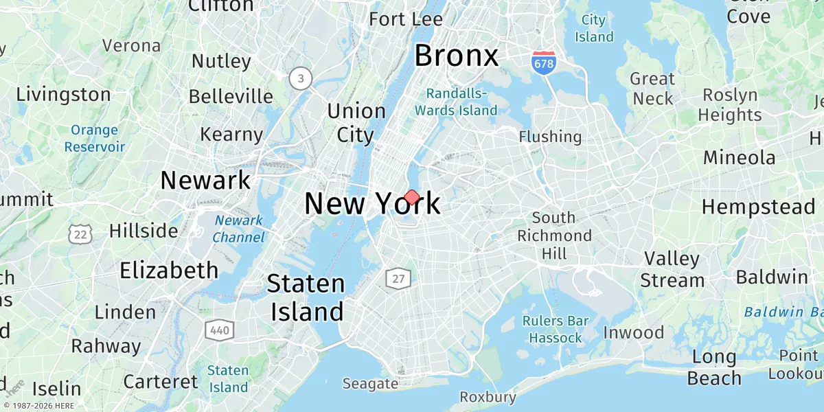 Map preview for Williamsburg Bridge