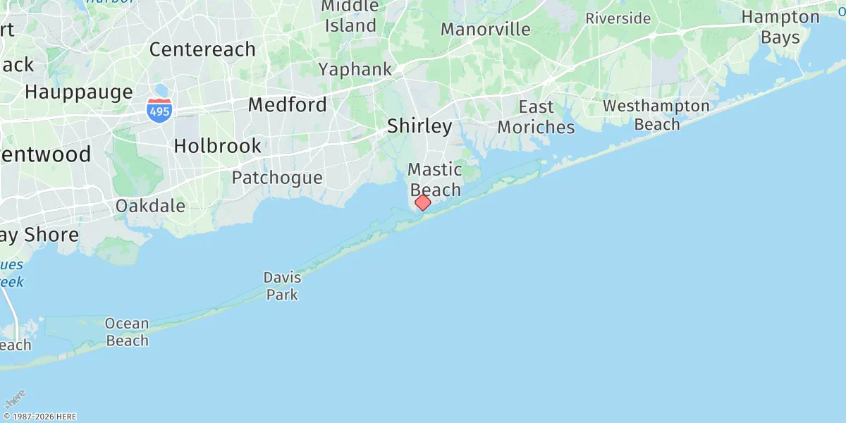 Map preview for Smith Point Bridge, Narrow Bay