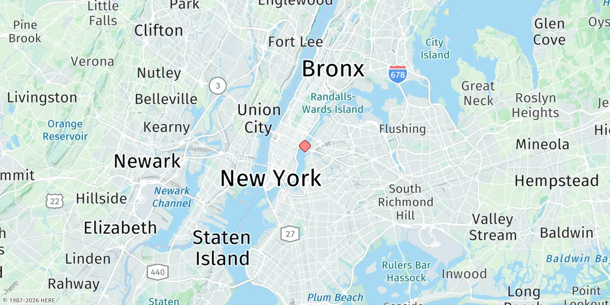 Map preview for Hunters Point, Newtown Creek