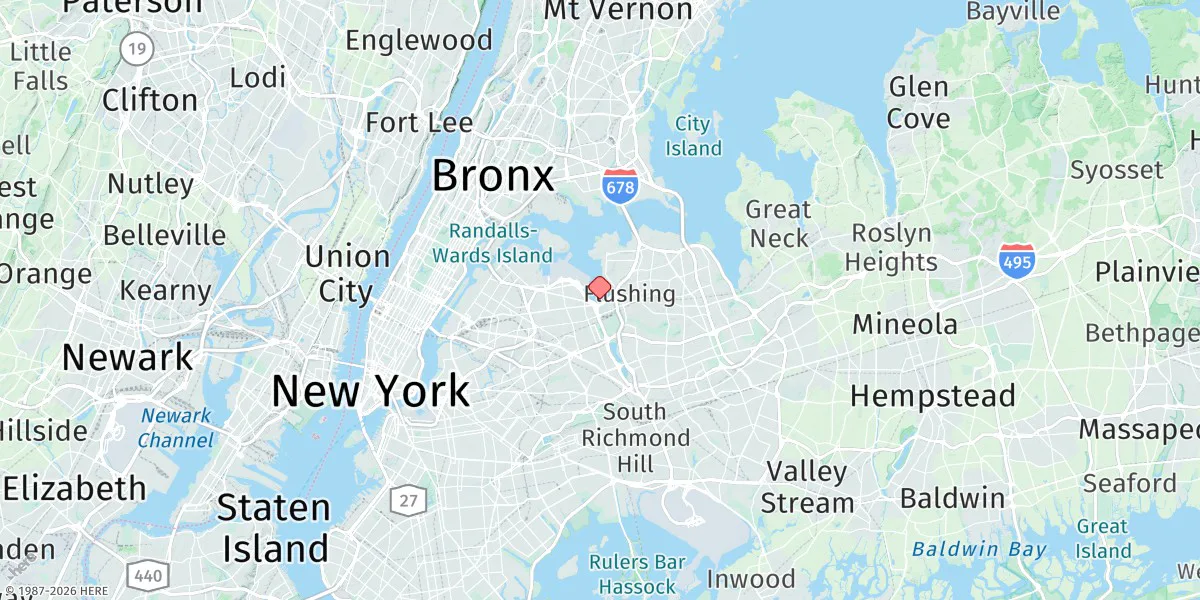 Map preview for Worlds Fair Marina, Flushing Bay