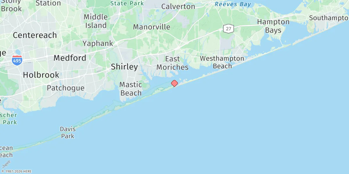 Map preview for Moriches Inlet, New York