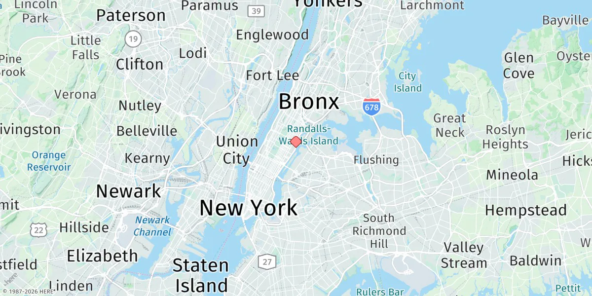 Map preview for Horns Hook, East 90th Street