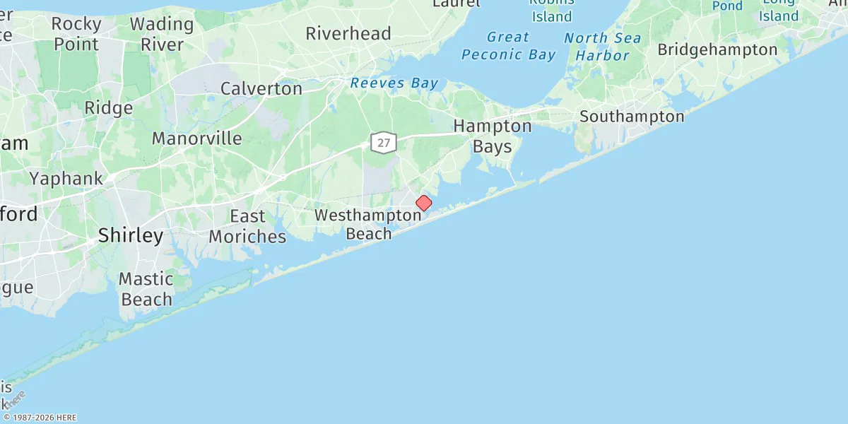 Map preview for Shinnecock Yacht Club, Penniman Creek
