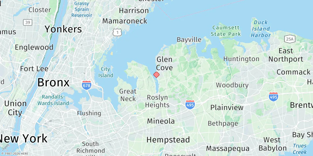 Map preview for Harry Tappen Marina, Hempstead Harbor