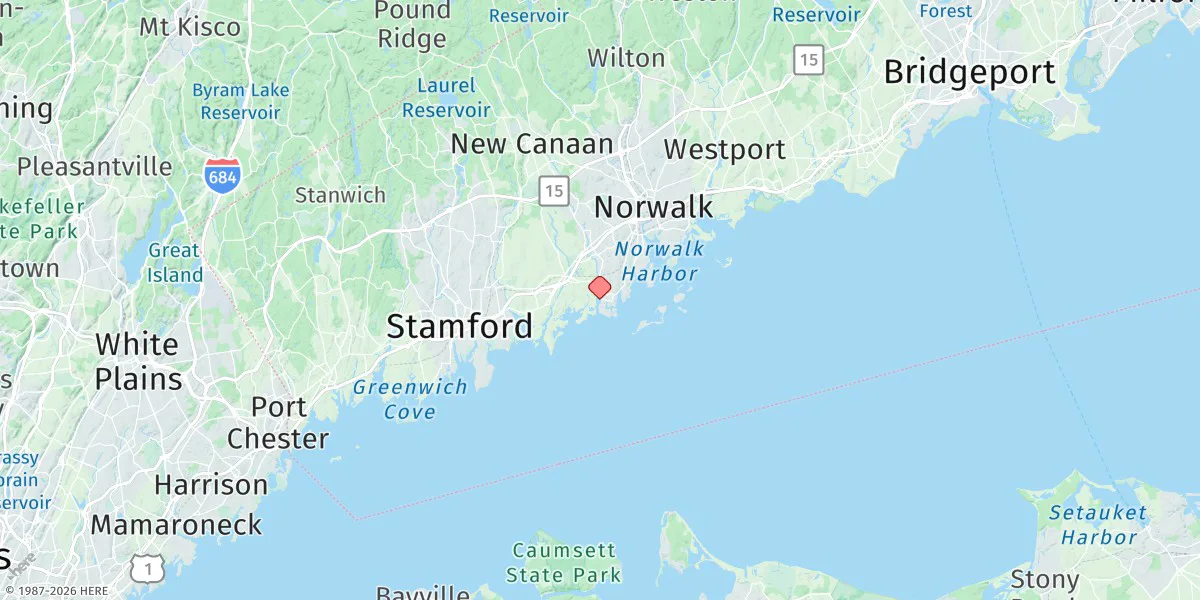 Map preview for Rowayton, Fivemile River