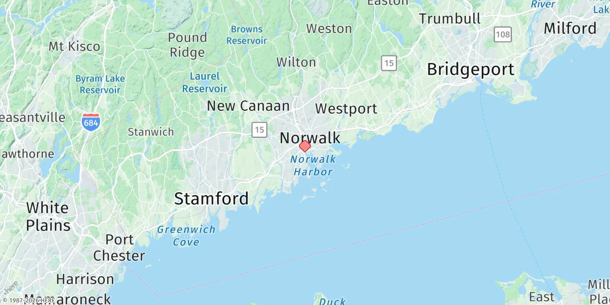 Map preview for South Norwalk, Connecticut