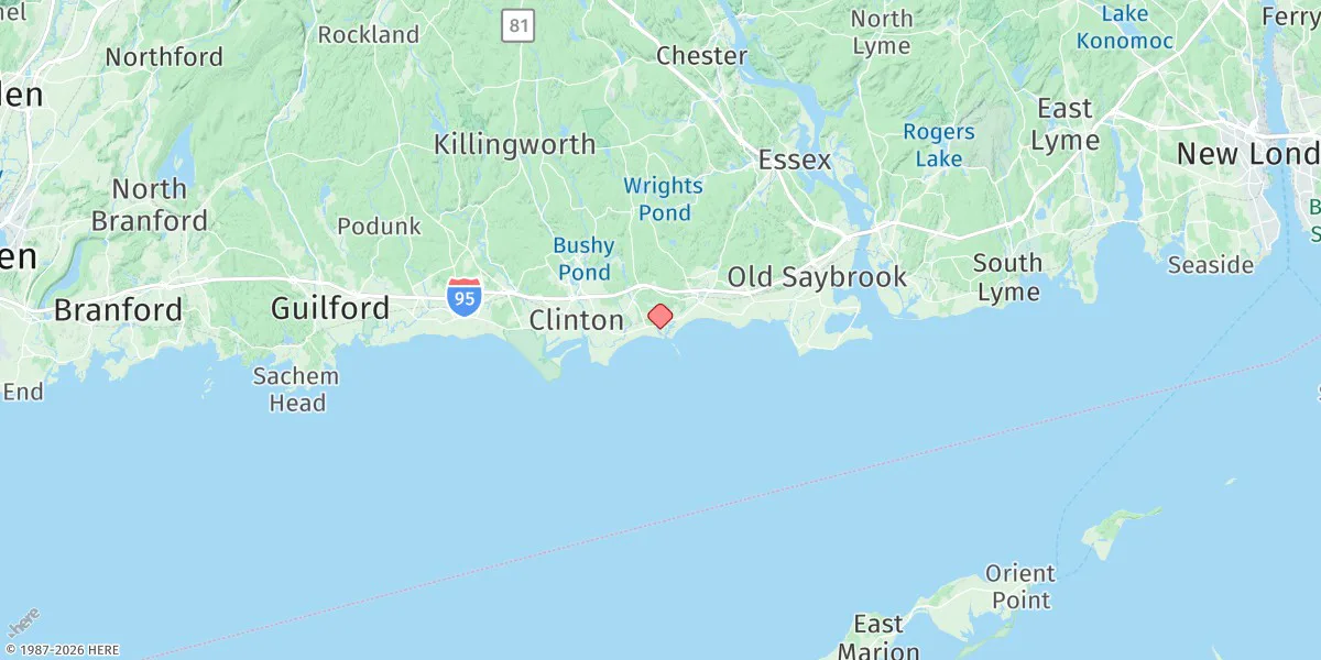 Map preview for Westbrook, Duck Island Roads