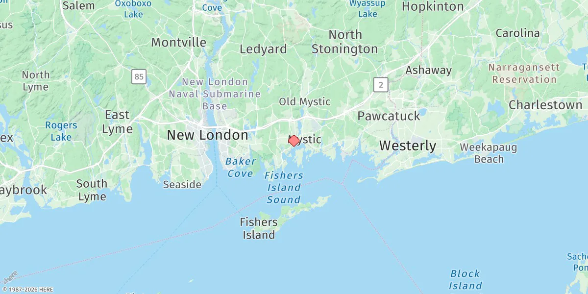 Map preview for West Mystic, Mystic River