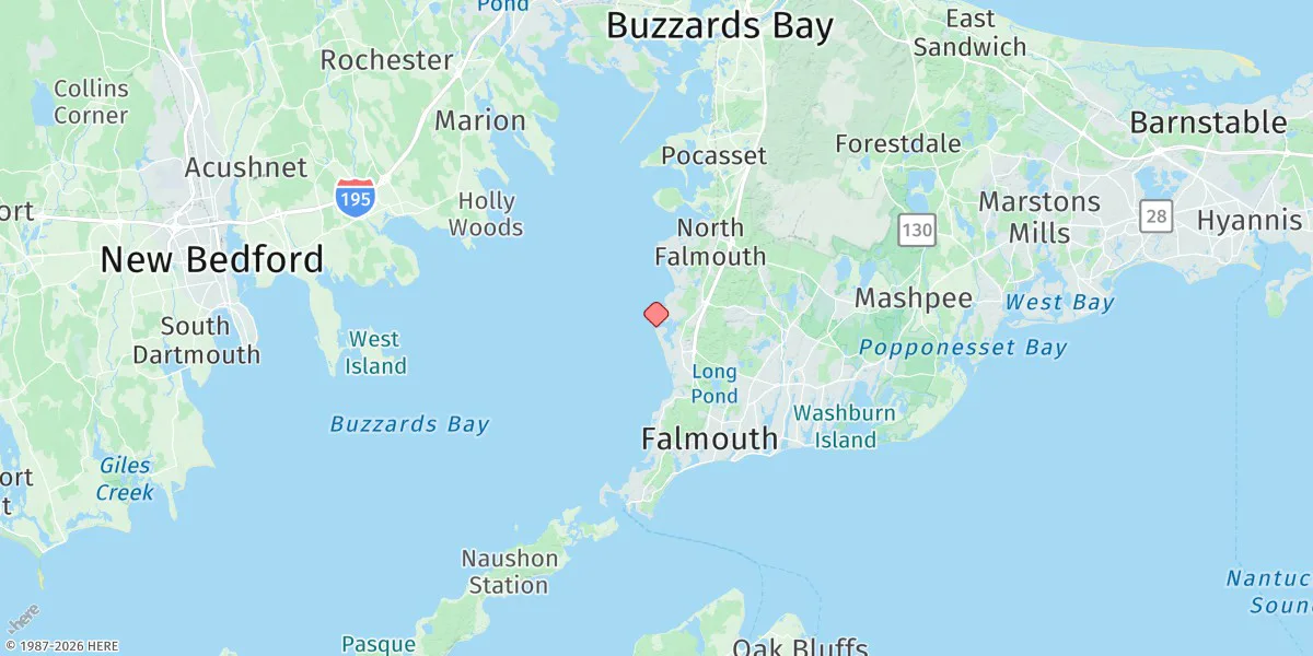 Map preview for Chappaquoit Point, West Falmouth Harbor