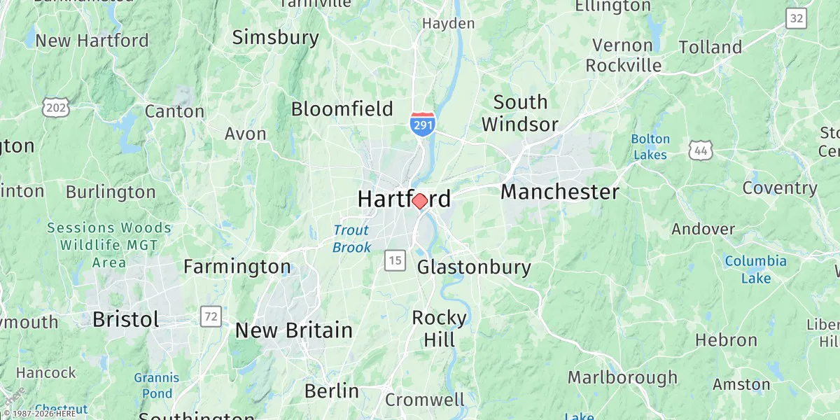 Map preview for South Hartford