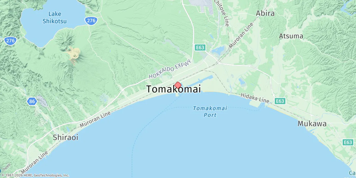 Map preview for Tomakomai