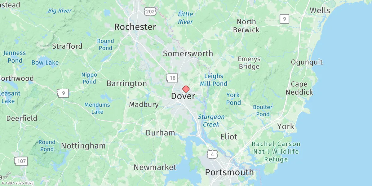 Map preview for Dover, Cocheco River