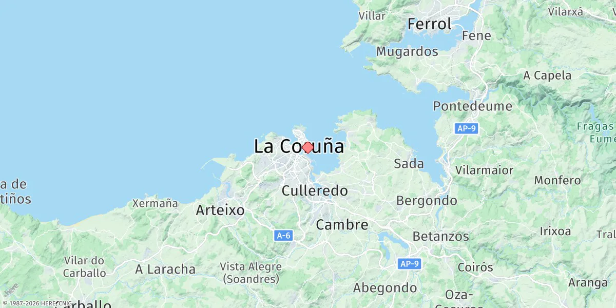 Map preview for A Coruña